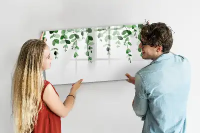 Beschreibbare Magnettafel mit Motiv Pflanzenblätter