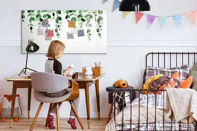 Beschreibbare Magnettafel mit Motiv Pflanzenblätter