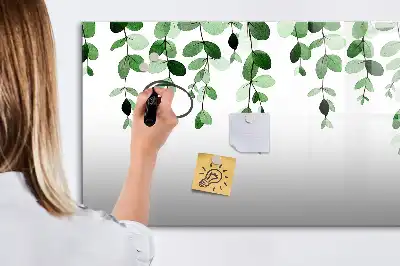 Beschreibbare Magnettafel mit Motiv Pflanzenblätter