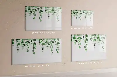 Beschreibbare Magnettafel mit Motiv Pflanzenblätter