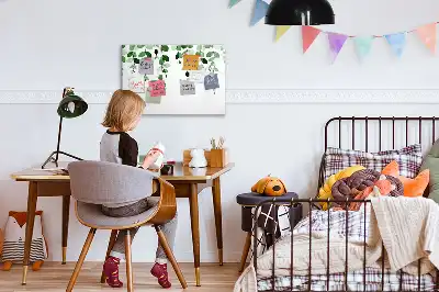 Beschreibbare Magnettafel mit Motiv Pflanzenblätter