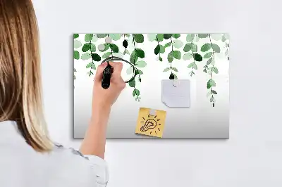 Beschreibbare Magnettafel mit Motiv Pflanzenblätter