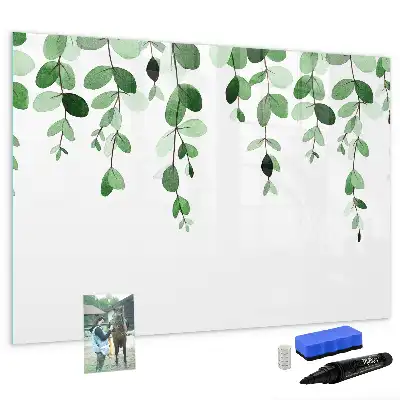 Beschreibbare Magnettafel mit Motiv Pflanzenblätter