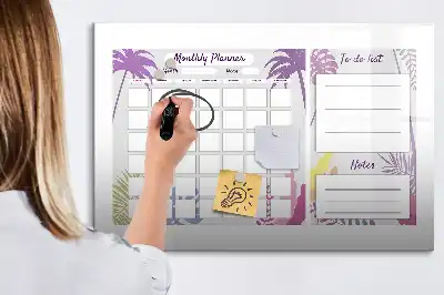Schreib-Magnettafel als Monatsplaner