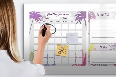 Schreib-Magnettafel als Monatsplaner