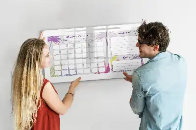 Schreib-Magnettafel als Monatsplaner