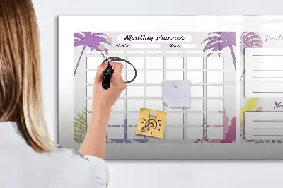 Schreib-Magnettafel als Monatsplaner