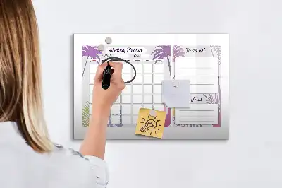 Schreib-Magnettafel als Monatsplaner