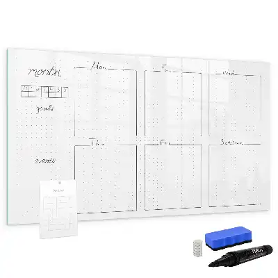 Beschreibbare Magnettafel zur Wochenplanung