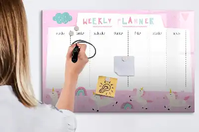 Wochenplaner für Kinder magnetische Schreibtafel