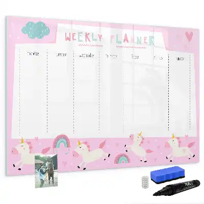 Wochenplaner für Kinder magnetische Schreibtafel