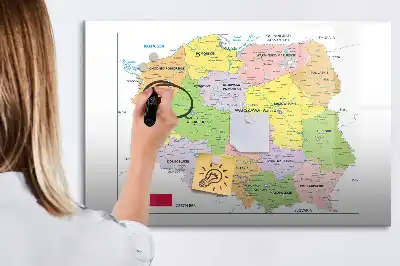 Magnetische Schreibtafel mit einer Landkarte von Polen