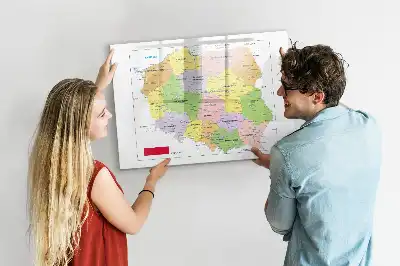 Magnetische Schreibtafel mit einer Landkarte von Polen