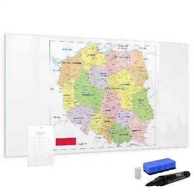 Magnetische Schreibtafel mit einer Landkarte von Polen