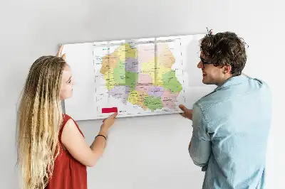 Magnetische Schreibtafel mit einer Landkarte von Polen