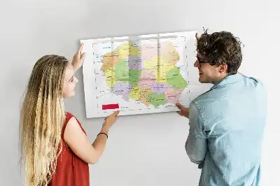 Magnetische Schreibtafel mit einer Landkarte von Polen