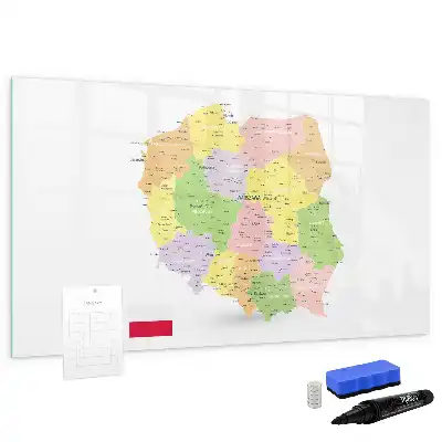 Beschreibbare Magnettafel mit einer Landkarte von Polen
