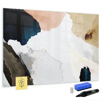 Beschreibbare Magnettafel mit Flecken-Abstraktion Design
