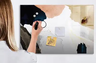 Beschreibbare Magnettafel mit Flecken-Abstraktion Design