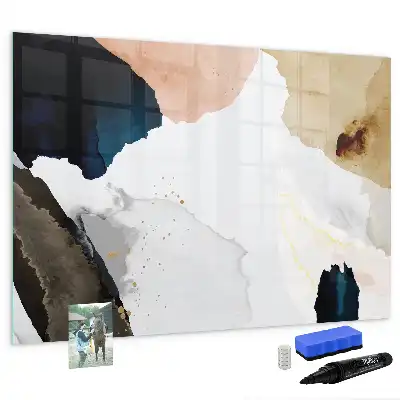 Beschreibbare Magnettafel mit Flecken-Abstraktion Design