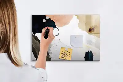 Beschreibbare Magnettafel mit Flecken-Abstraktion Design