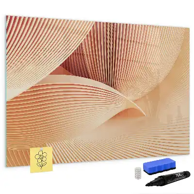 Magnetische Schreibtafel mit abstraktem Wellenmuster