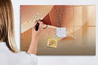 Magnetische Schreibtafel mit abstraktem Wellenmuster