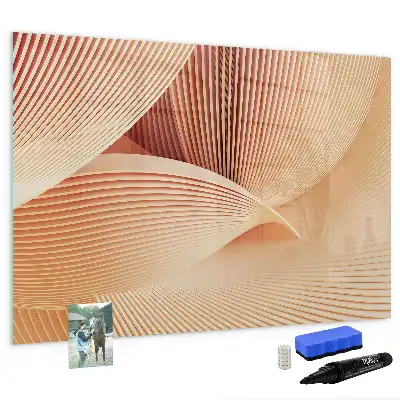 Magnetische Schreibtafel mit abstraktem Wellenmuster