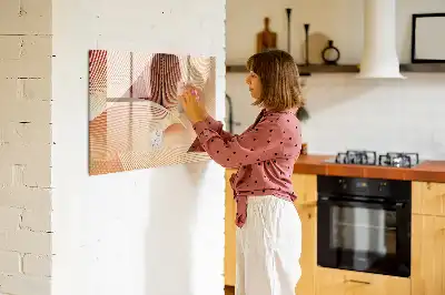 Magnetische Schreibtafel mit abstraktem Wellenmuster