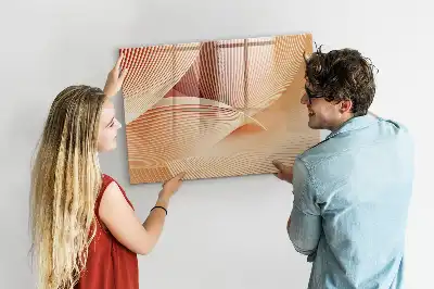 Magnetische Schreibtafel mit abstraktem Wellenmuster