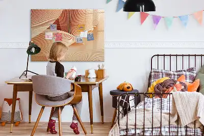 Magnetische Schreibtafel mit abstraktem Wellenmuster