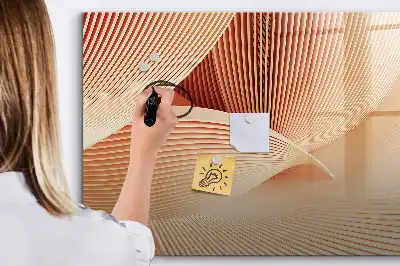 Magnetische Schreibtafel mit abstraktem Wellenmuster