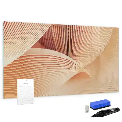 Magnetische Schreibtafel mit abstraktem Wellenmuster