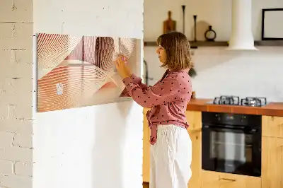 Magnetische Schreibtafel mit abstraktem Wellenmuster