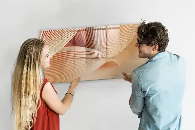 Magnetische Schreibtafel mit abstraktem Wellenmuster