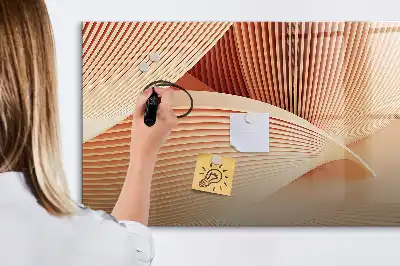 Magnetische Schreibtafel mit abstraktem Wellenmuster