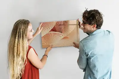 Magnetische Schreibtafel mit abstraktem Wellenmuster