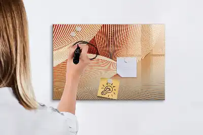 Magnetische Schreibtafel mit abstraktem Wellenmuster