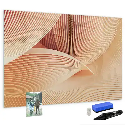 Magnetische Schreibtafel mit abstraktem Wellenmuster