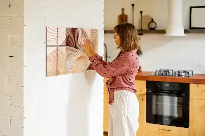 Magnetische Schreibtafel mit abstraktem Wellenmuster