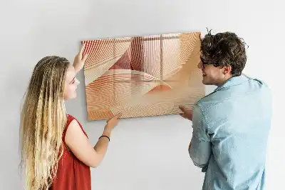 Magnetische Schreibtafel mit abstraktem Wellenmuster