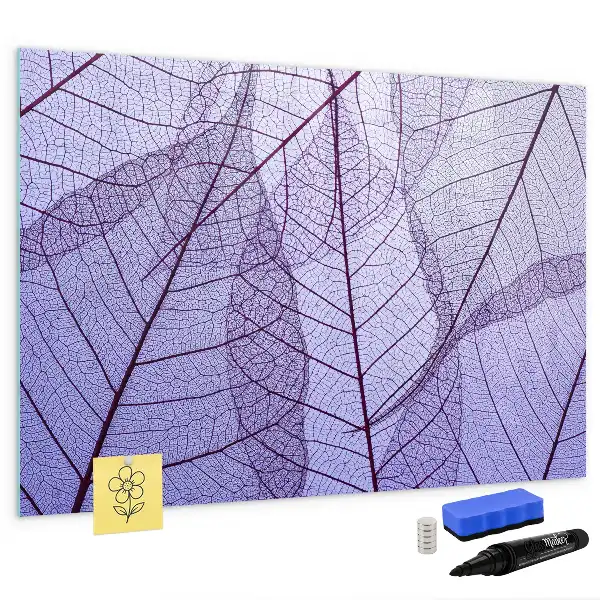 Beschreibbare Magnettafel im Design Naturblätter