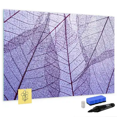Beschreibbare Magnettafel im Design Naturblätter