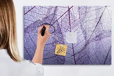Beschreibbare Magnettafel im Design Naturblätter