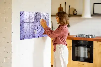 Beschreibbare Magnettafel im Design Naturblätter