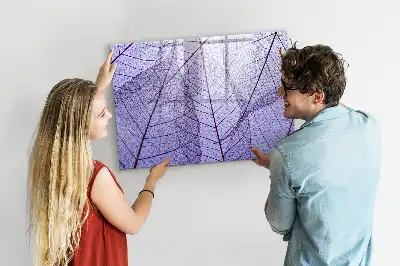 Beschreibbare Magnettafel im Design Naturblätter