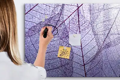 Beschreibbare Magnettafel im Design Naturblätter