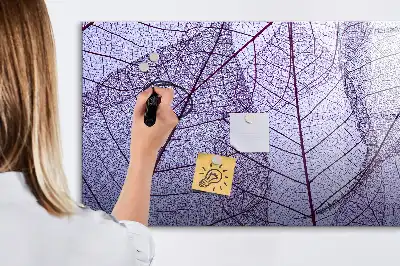 Beschreibbare Magnettafel im Design Naturblätter