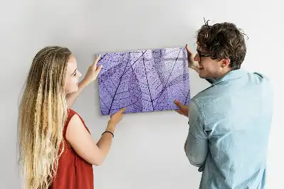 Beschreibbare Magnettafel im Design Naturblätter