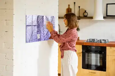 Beschreibbare Magnettafel im Design Naturblätter